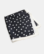 Foulard en satin motif pois