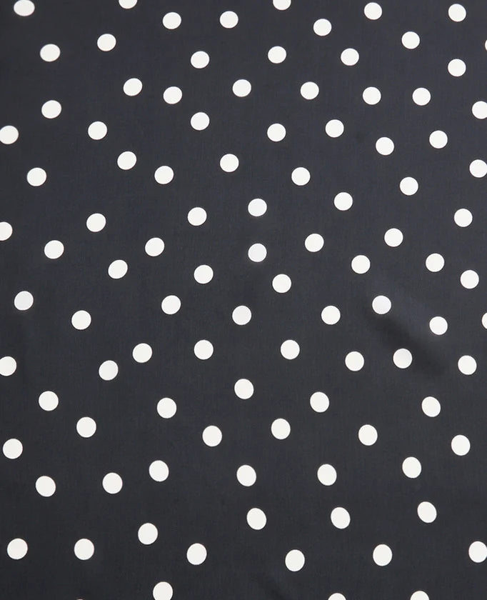 Foulard en satin motif pois