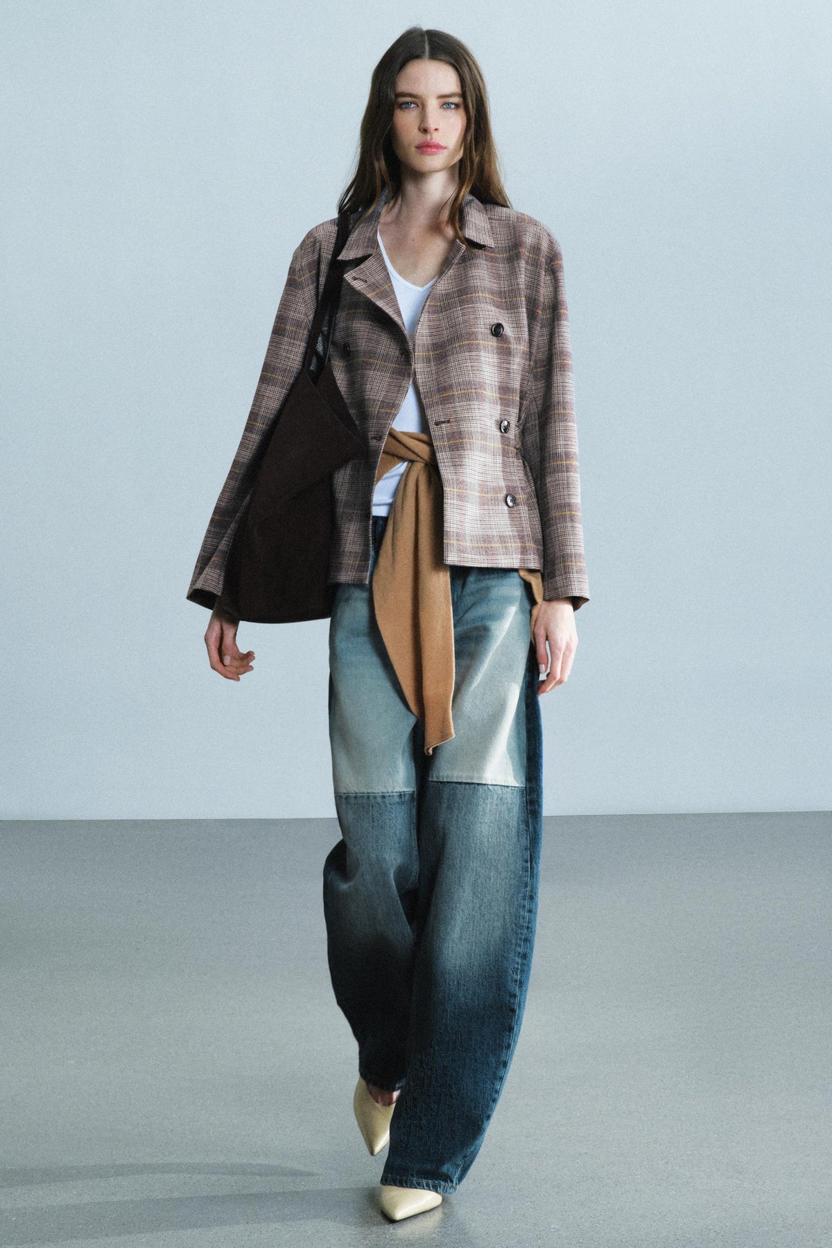 Maxi shopper en croute de cuir