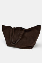 Maxi shopper en croute de cuir